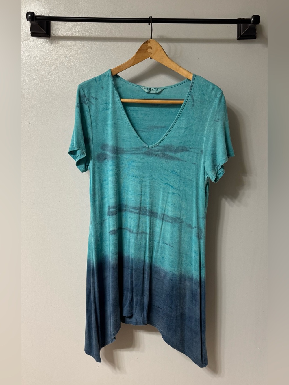 Tie-Dye/ombre V-Neck Women's Tunic Top